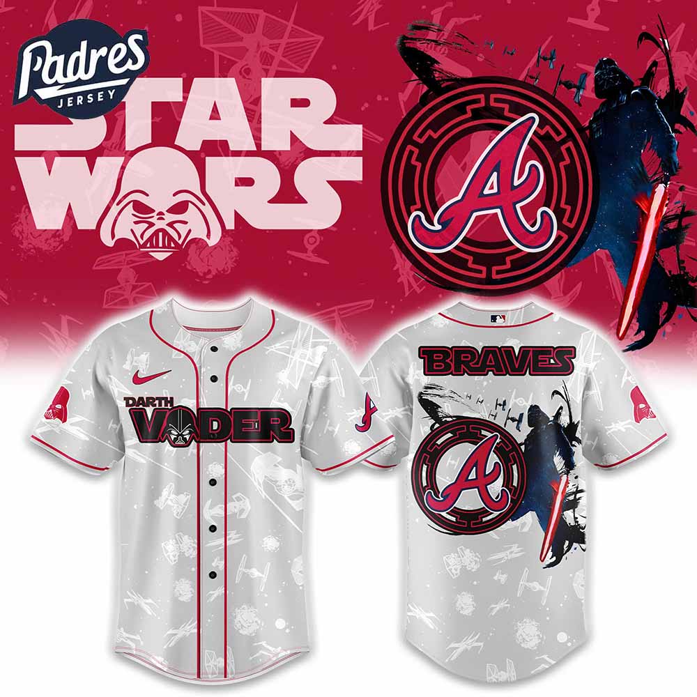Atlanta Braves MLB x Darth Vader Is Anakin Baseball Jersey - Padres Jersey Oasis: Elevate Your Baseball Style Game