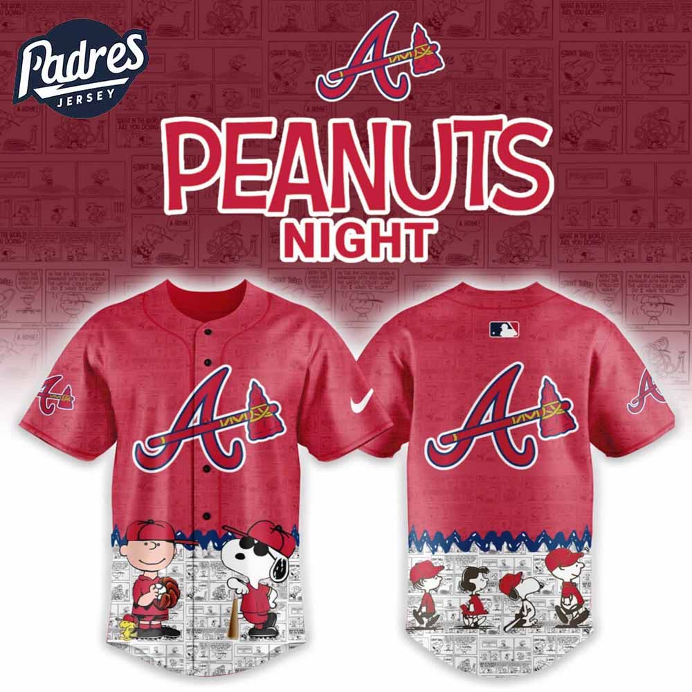 Atlanta Braves x Peanuts 75th Anniversary Baseball Jersey - Padres Jersey Oasis: Elevate Your Baseball Style Game