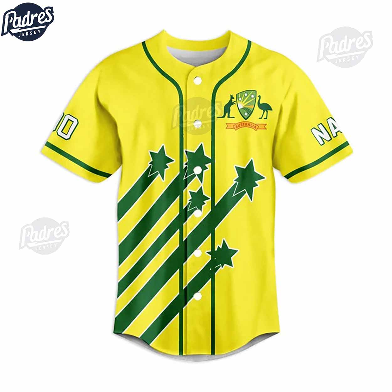 Australian Cricket Team Champions ICC World Cup Custom Baseball Jersey - Padres Jersey Oasis: Elevate Your Baseball Style Game