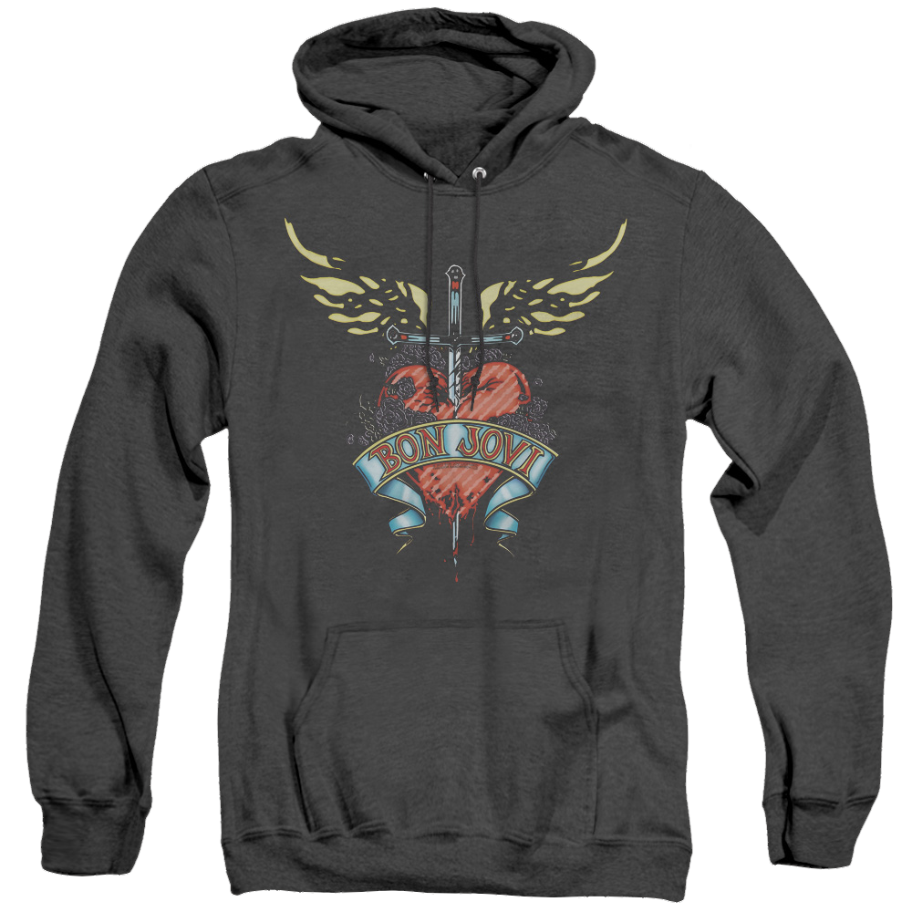 Bon Jovi Daggered - Heather Pullover Hoodie