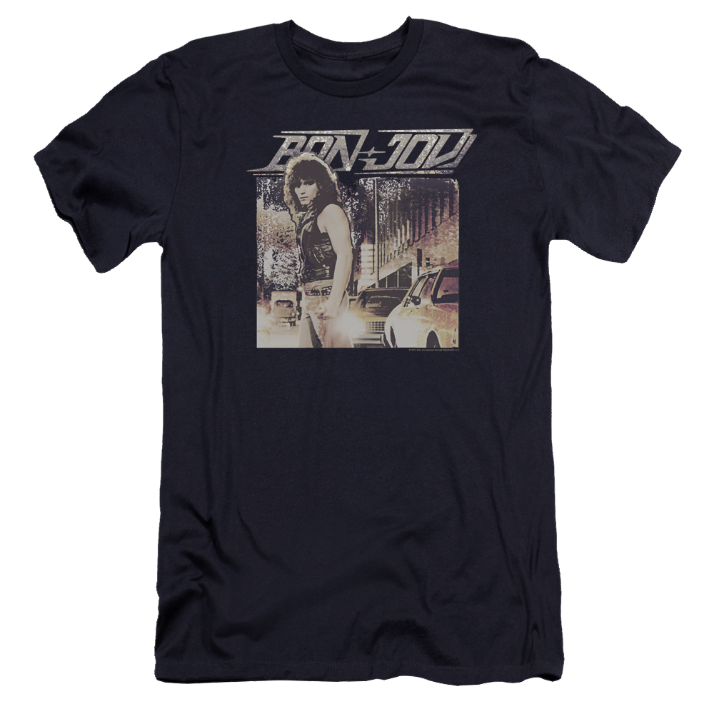 Bon Jovi Runaway Jon - Men's Premium Slim Fit T-Shirt