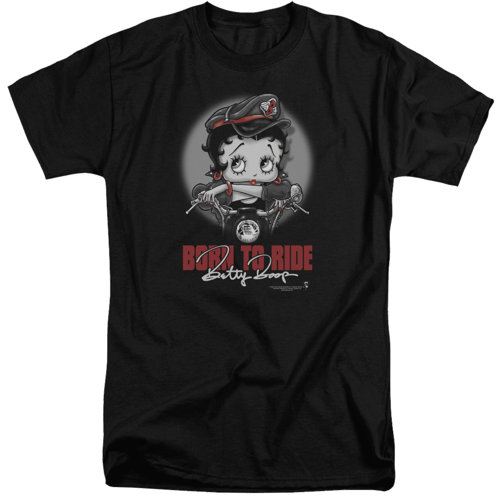 Betty Boop Born To Ride - Men's Tall Fit T-Shirt