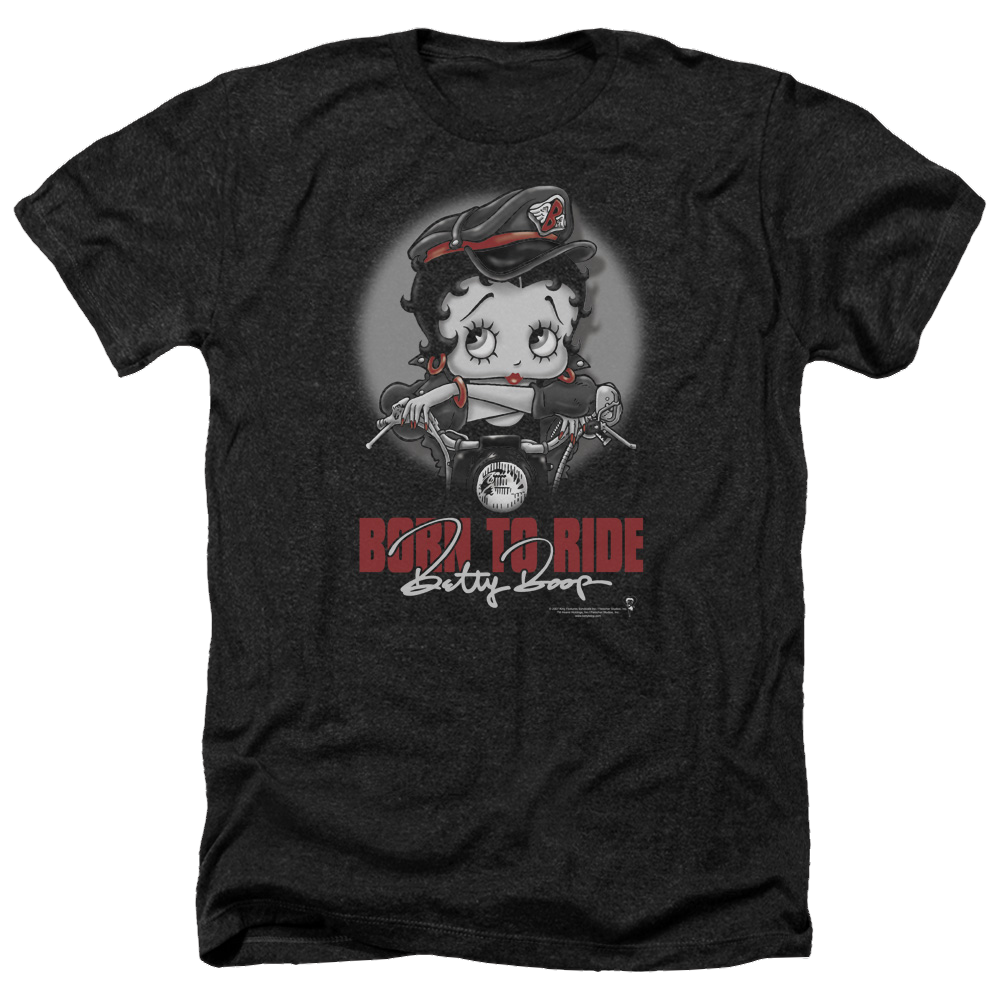 Betty Boop Born To Ride - Men's Heather T-Shirt