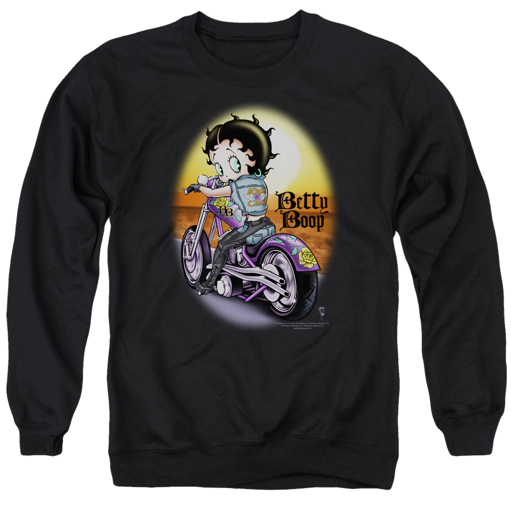Betty Boop Wild Biker - Men's Crewneck Sweatshirt