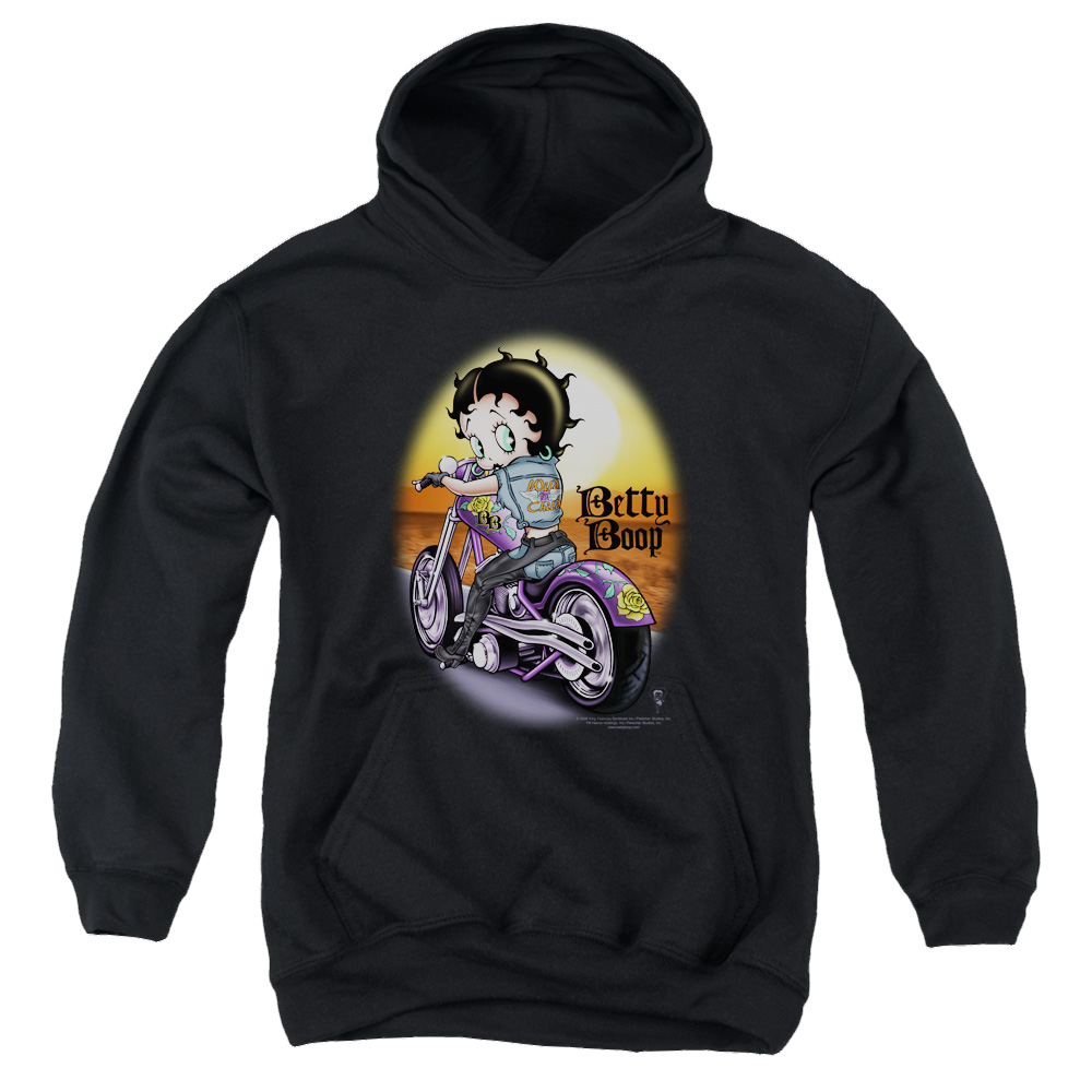 Betty Boop Wild Biker - Youth Hoodie