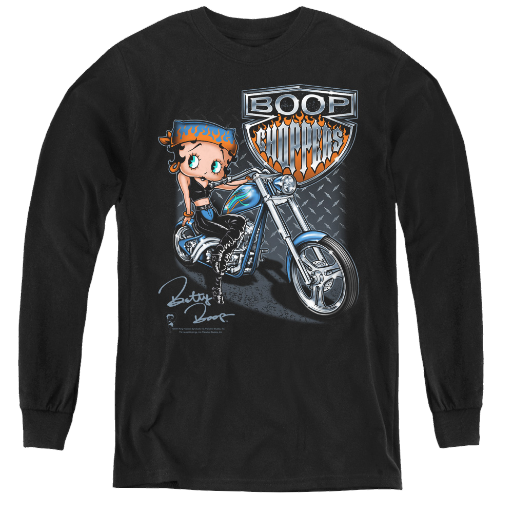 Betty Boop Choppers - Youth Long Sleeve T-Shirt