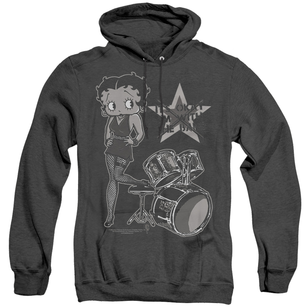 Betty Boop With The Band - Heather Pullover Hoodie