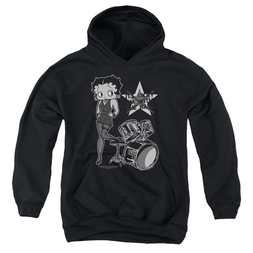 Betty Boop With The Band - Youth Hoodie