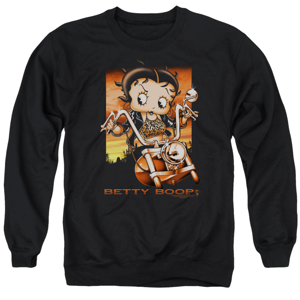 Betty Boop Sunset Rider - Men's Crewneck Sweatshirt