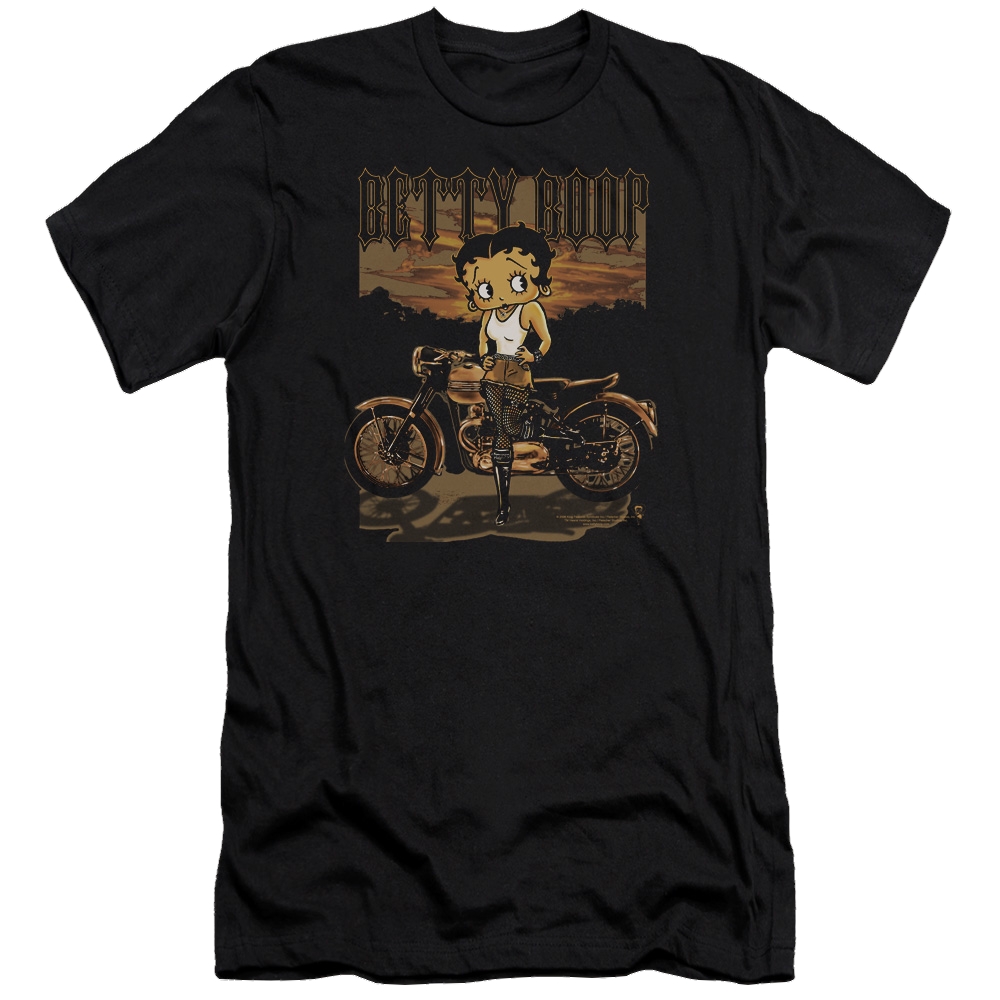 Betty Boop Rebel Rider - Men's Premium Slim Fit T-Shirt