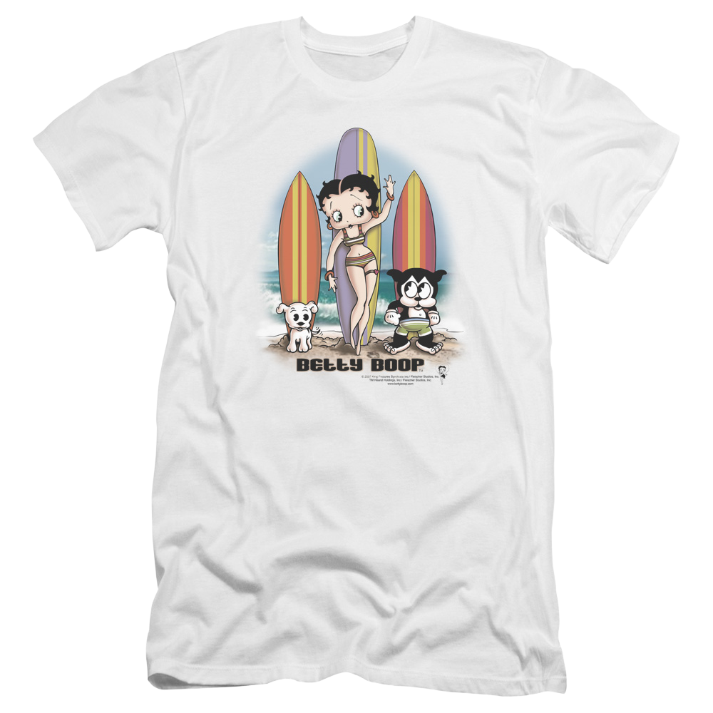 Betty Boop Surfers - Men's Premium Slim Fit T-Shirt