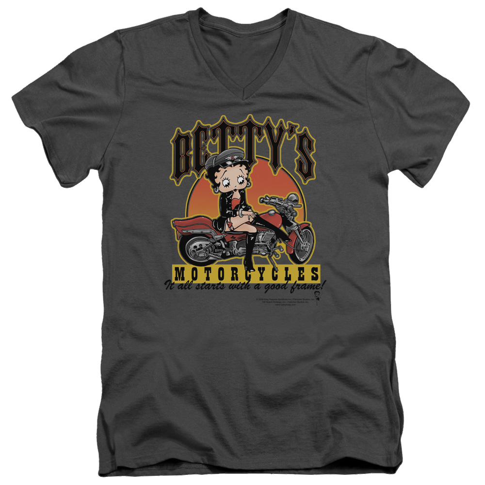 Betty Boop Bettys Motorcycles - Men's V-Neck T-Shirt