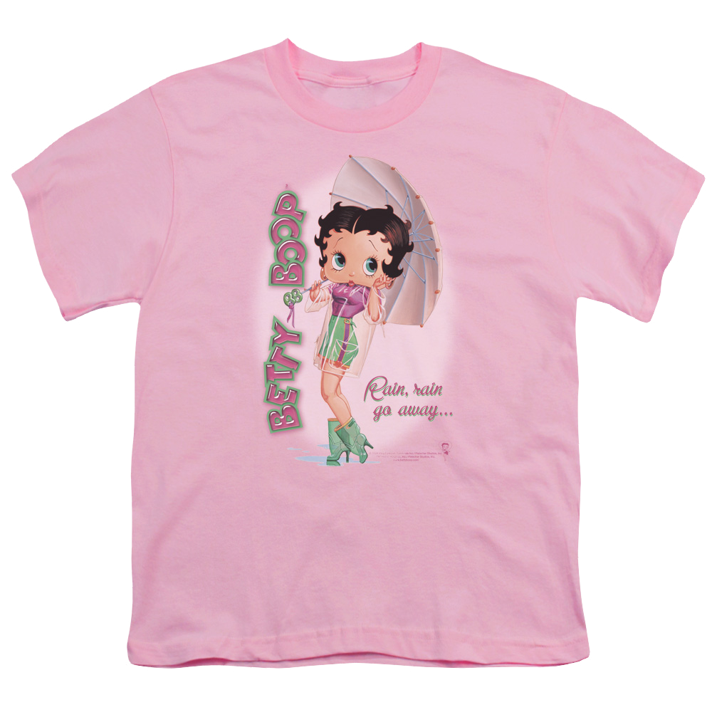 Betty Boop Rain Rain Go Away - Youth T-Shirt