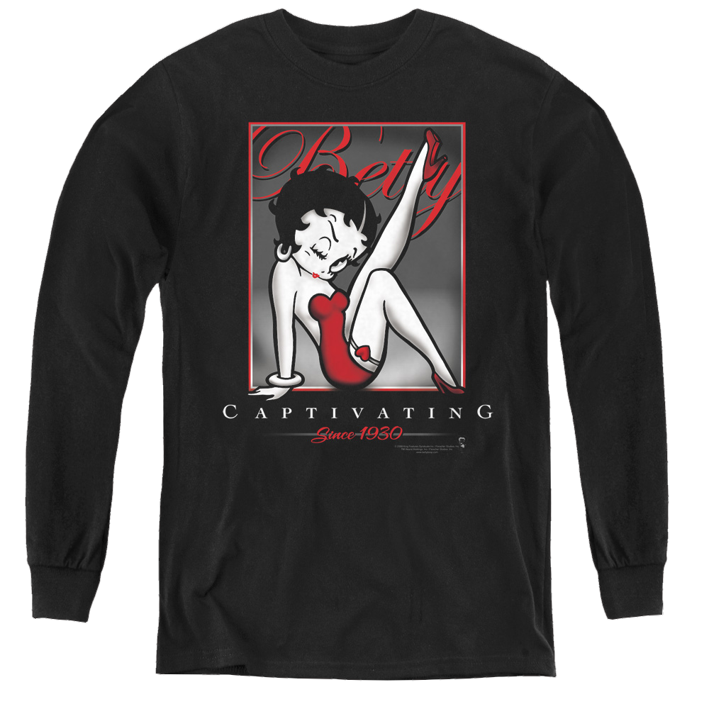 Betty Boop Captivating - Youth Long Sleeve T-Shirt