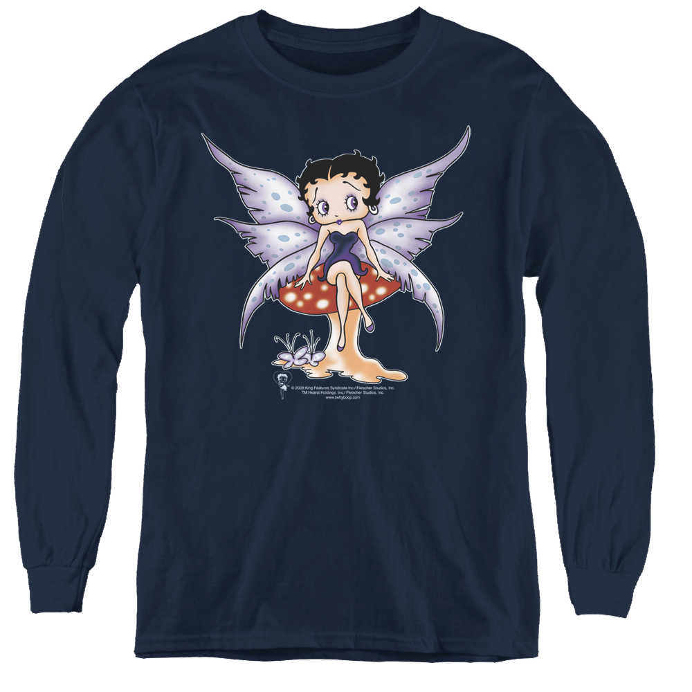 Betty Boop Mushroom Fairy - Youth Long Sleeve T-Shirt