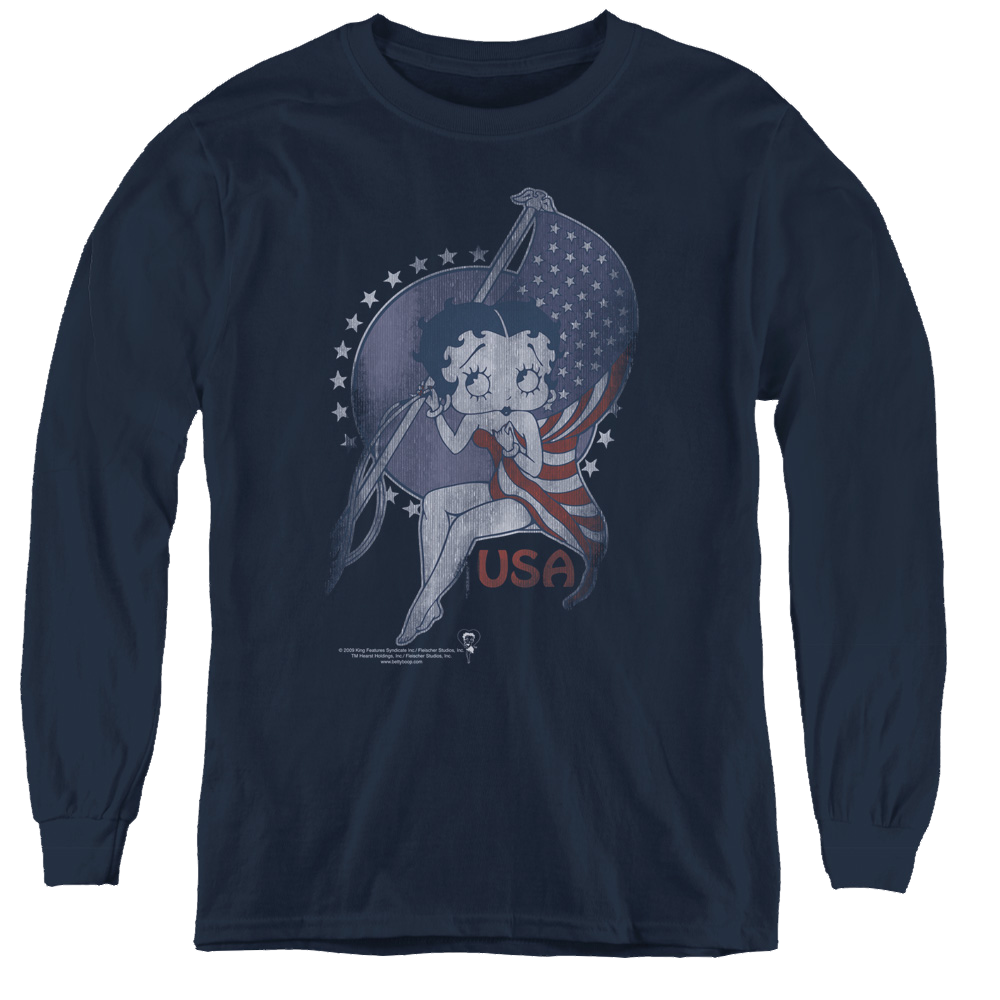 Betty Boop Proud Betty - Youth Long Sleeve T-Shirt