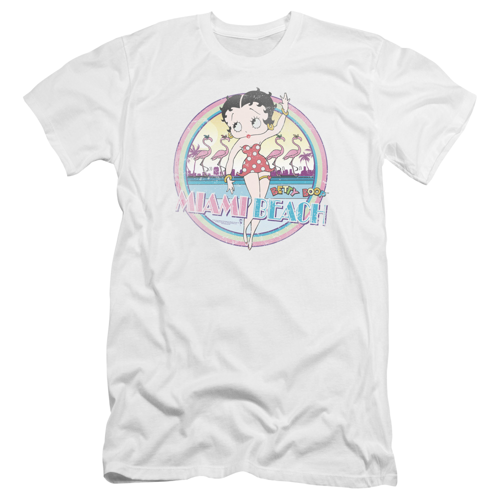 Betty Boop Miami Beach - Men's Premium Slim Fit T-Shirt