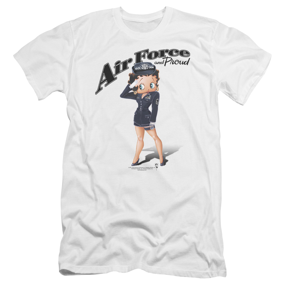 Betty Boop Air Force Boop - Men's Premium Slim Fit T-Shirt