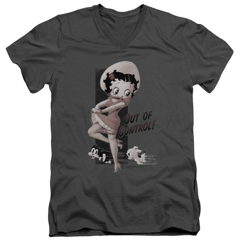 Betty Boop Out Of Control - Men's V-Neck T-Shirt