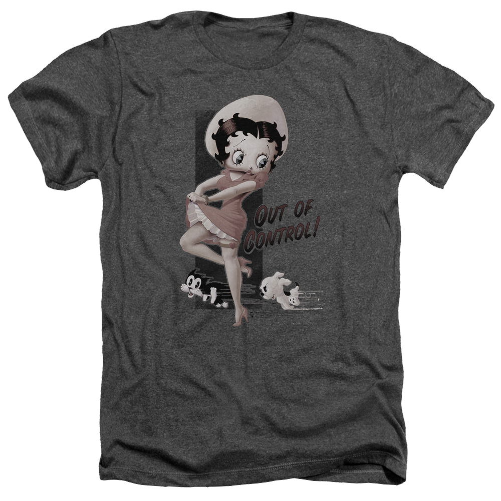 Betty Boop Out Of Control - Men's Heather T-Shirt