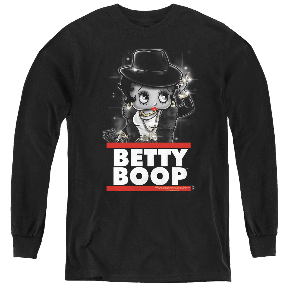 Betty Boop Bling Bling Boop - Youth Long Sleeve T-Shirt