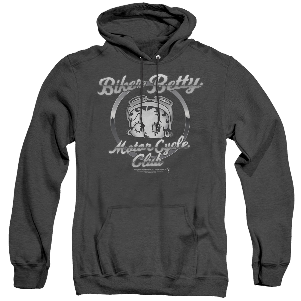 Betty Boop Chromed Logo - Heather Pullover Hoodie