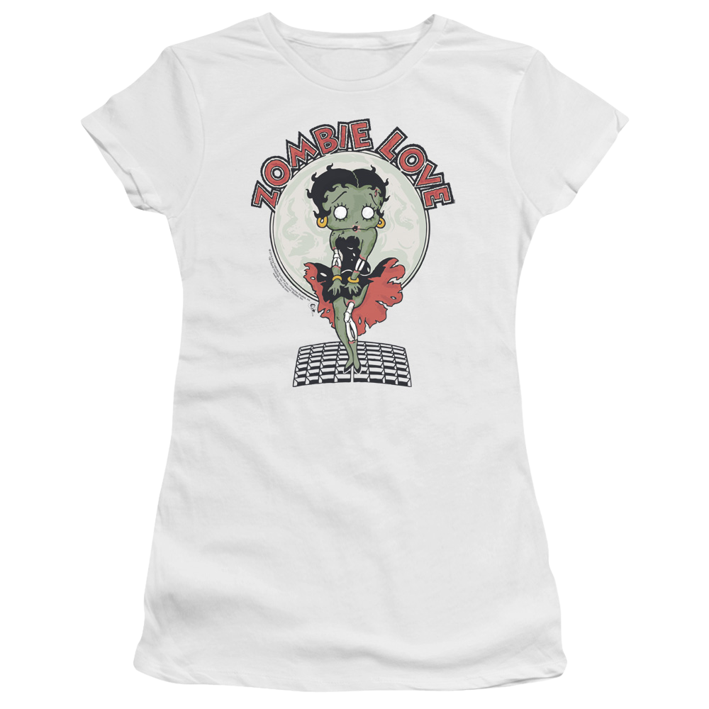 Betty Boop Breezy Zombie Love - Juniors T-Shirt