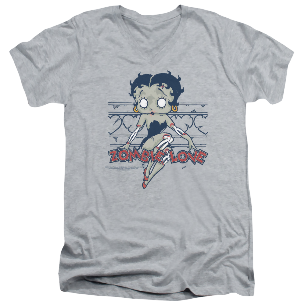 Betty Boop Zombie Pinup - Men's V-Neck T-Shirt