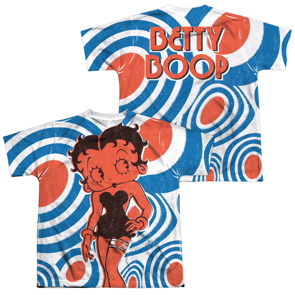 Betty Boop Mod Rings (Front/Back Print) - Youth All-Over Print T-Shirt