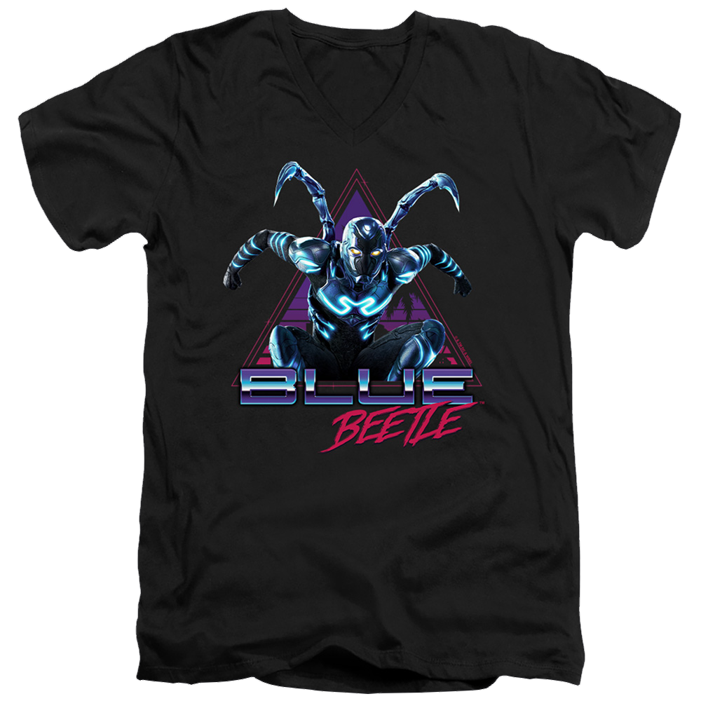 BLUE BEETLE (2023) Leaping Triangle - Men's V-Neck T-Shirt
