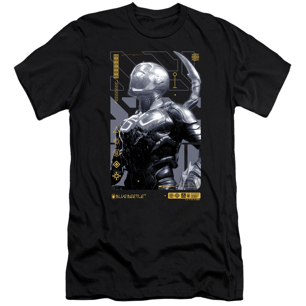 BLUE BEETLE (2023) Beetle Heads Up - Men's Premium Slim Fit T-Shirt