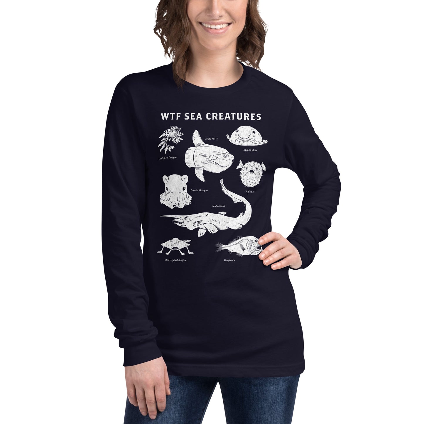 Unisex WTF Sea Creatures Long Sleeve T-Shirt