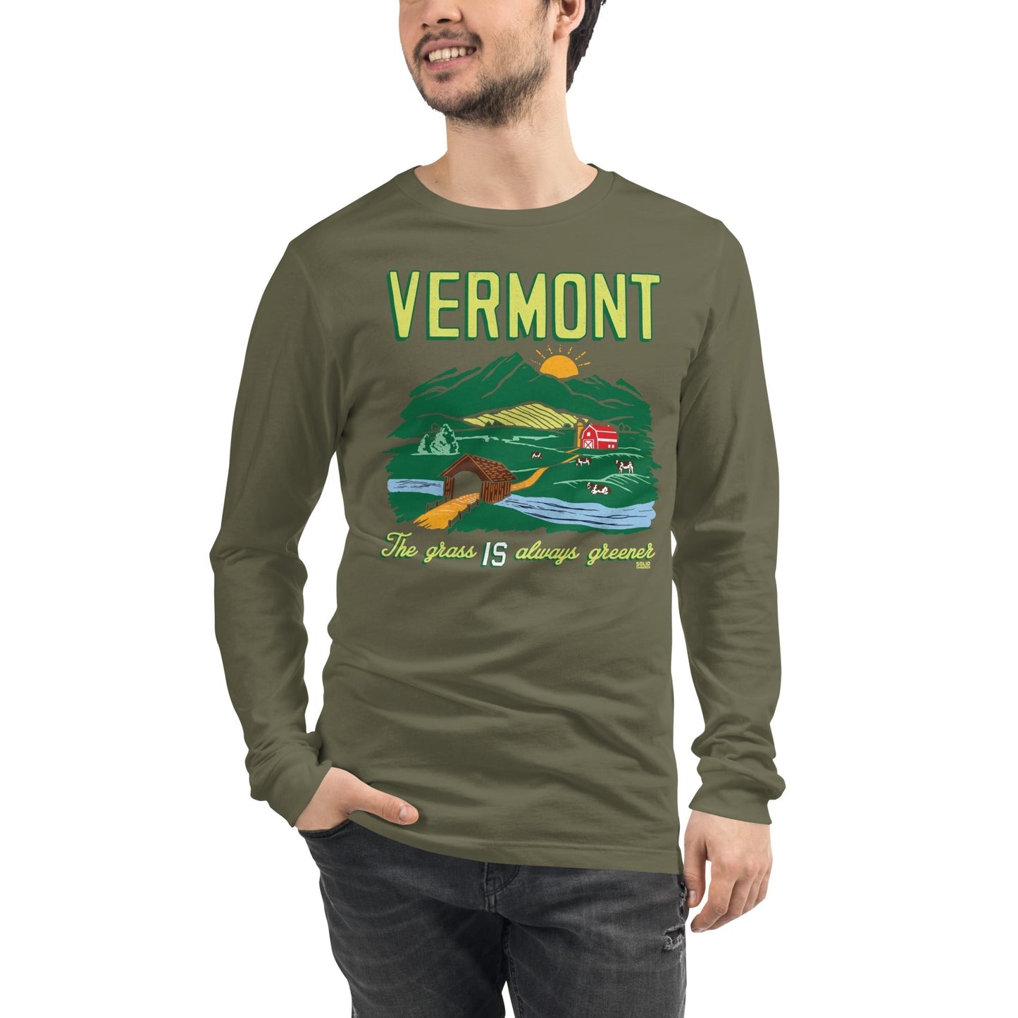 Unisex Vermont The Grass IS Always Greener Long Sleeve T-Shirt