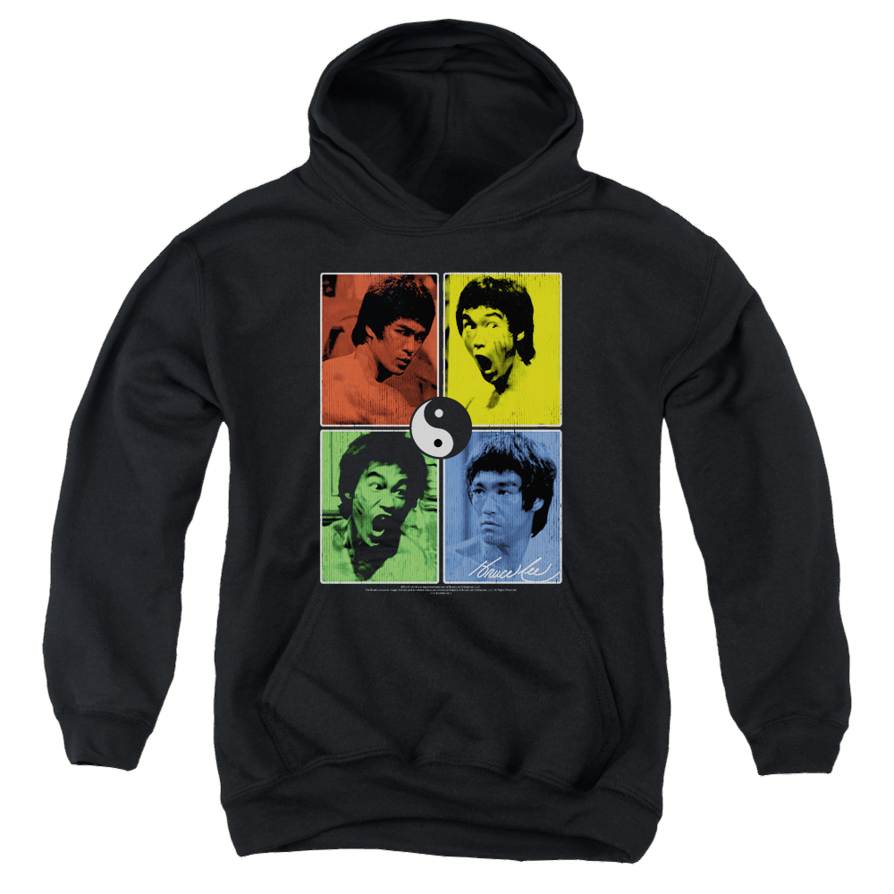 Bruce Lee Enter Color Block - Youth Hoodie (Ages 8-12)