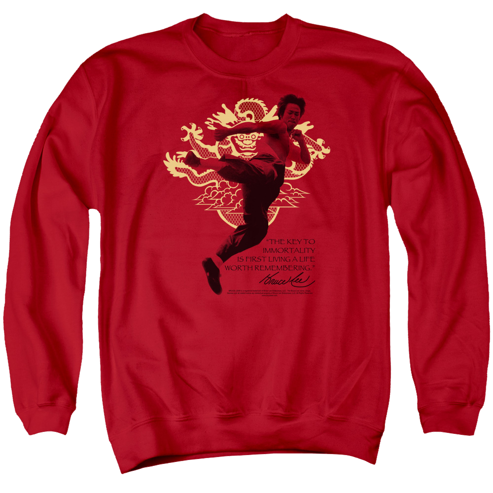 Bruce Lee Immortal Dragon - Men's Crewneck Sweatshirt