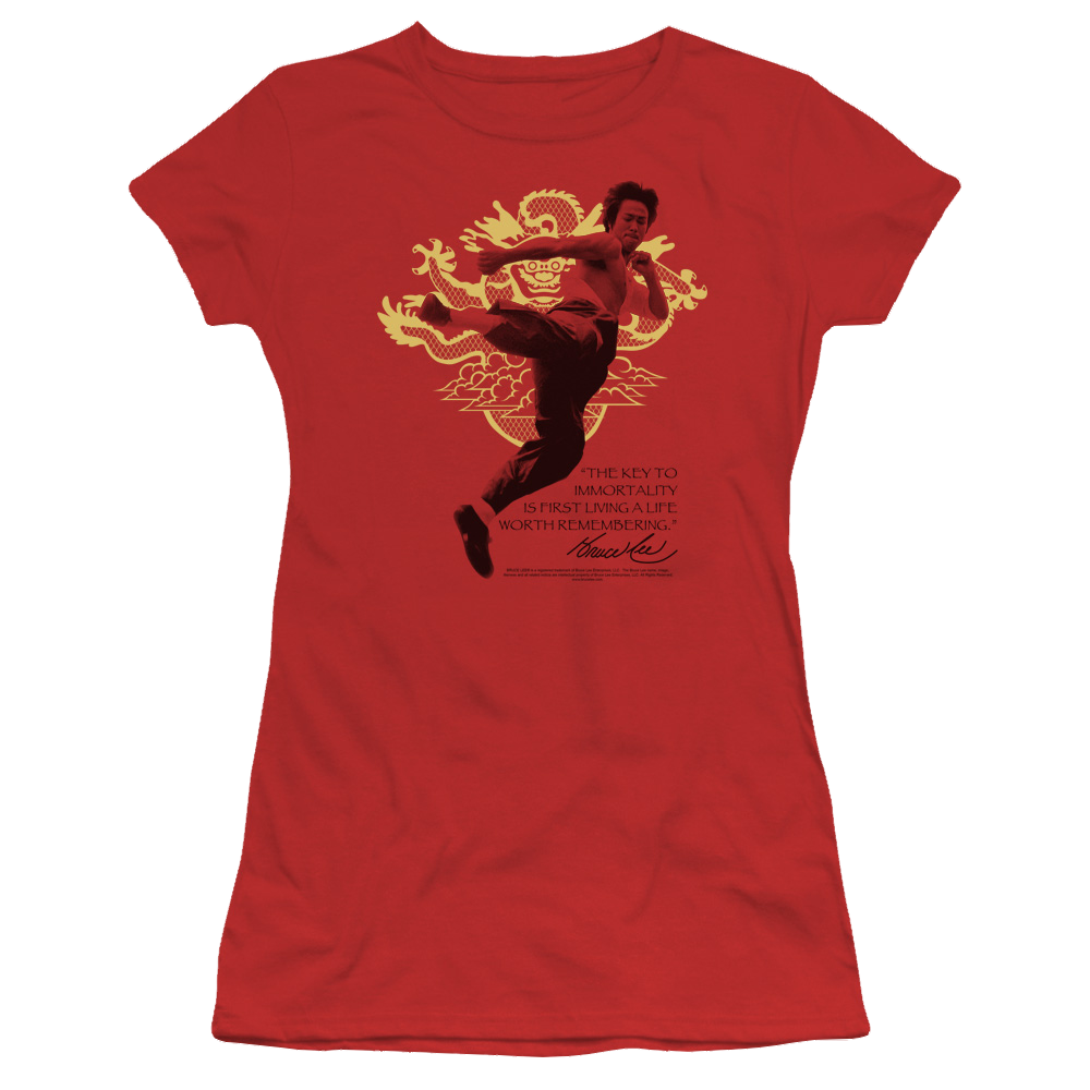 Bruce Lee Immortal Dragon - Juniors T-Shirt