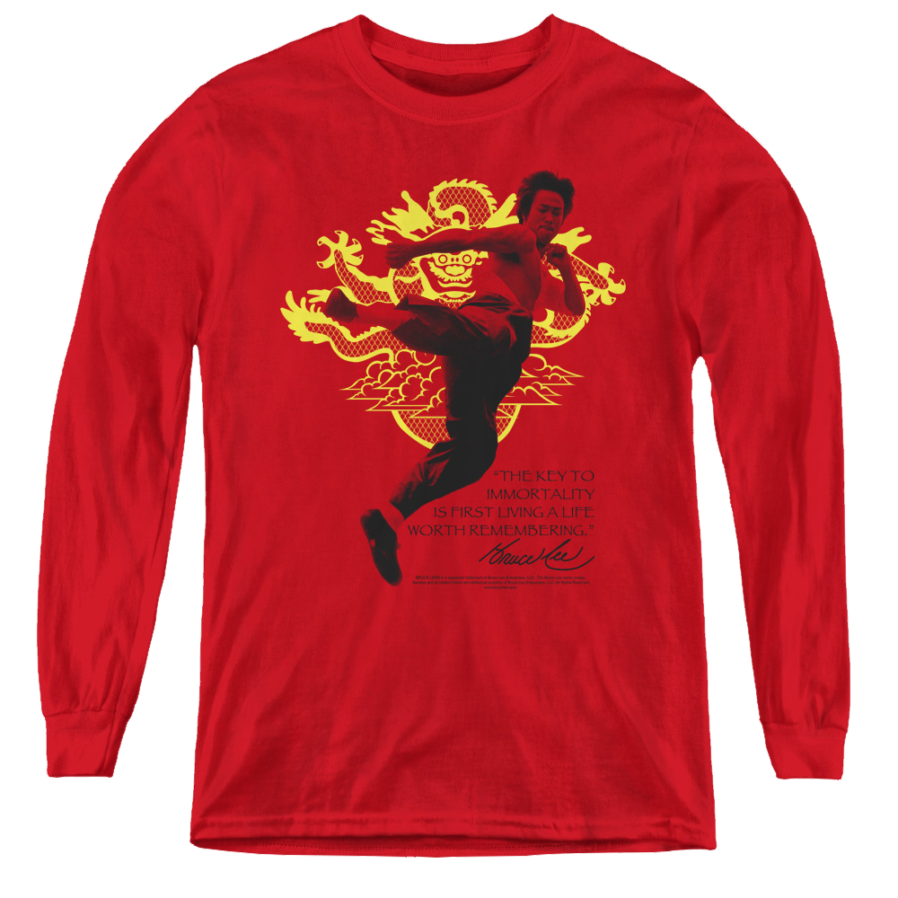 Bruce Lee Immortal Dragon - Youth Long Sleeve T-Shirt