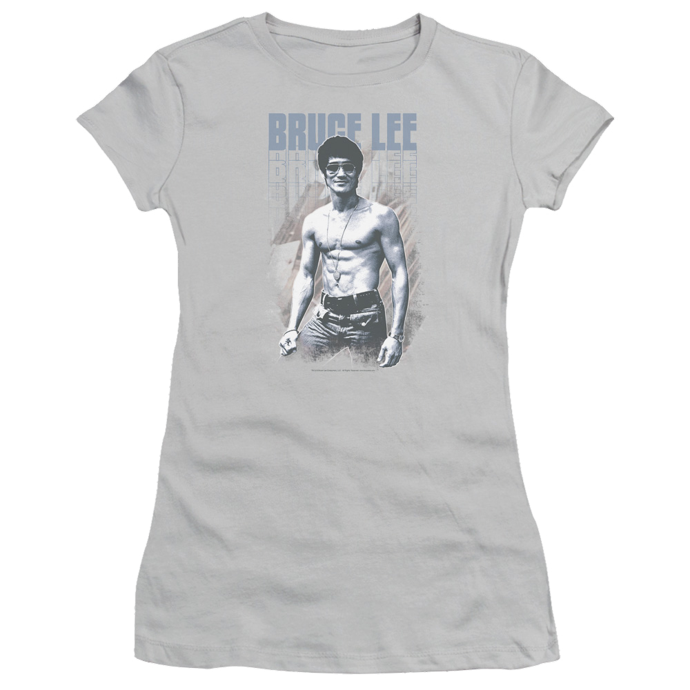 Bruce Lee Blue Jean Lee - Juniors T-Shirt