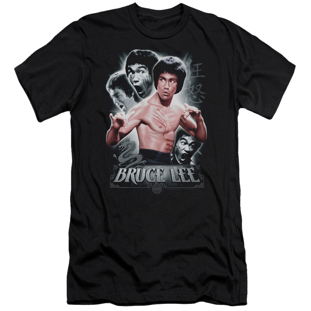 Bruce Lee Inner Fury - Men's Premium Slim Fit T-Shirt