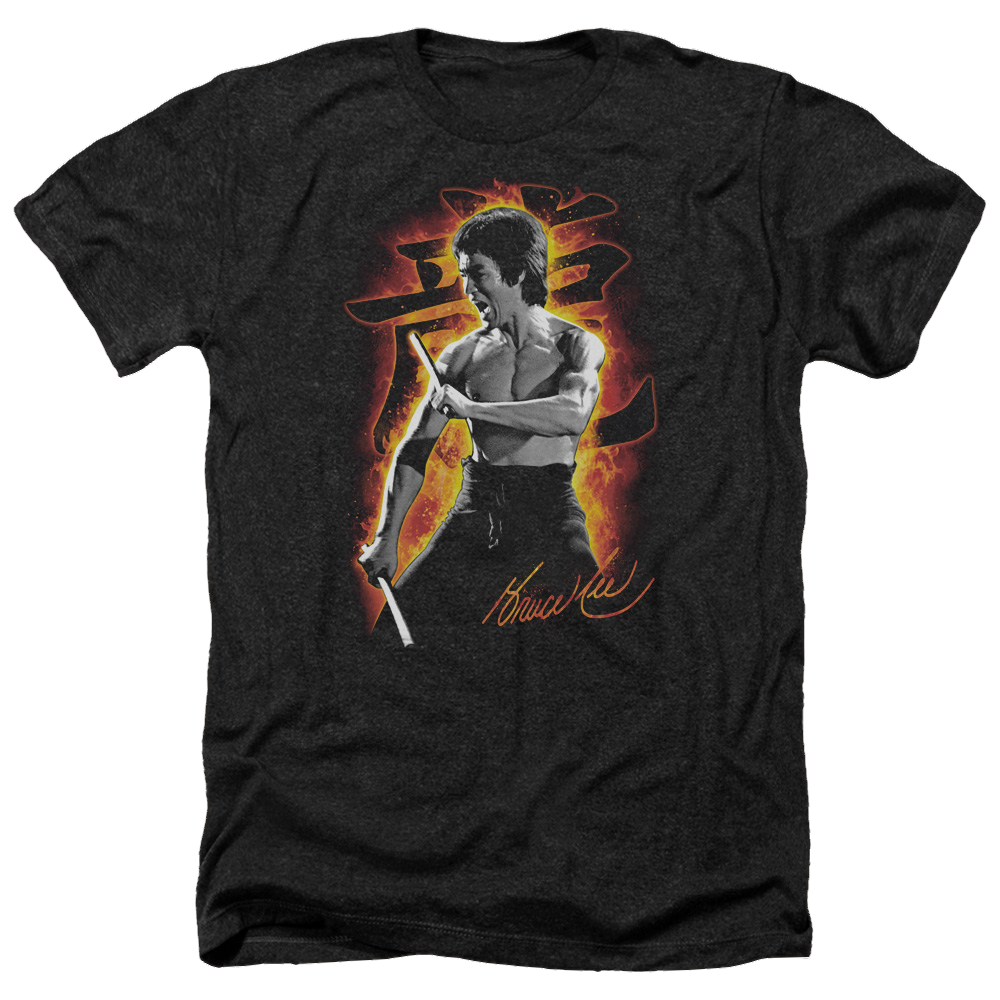 Bruce Lee Dragon Fire - Men's Heather T-Shirt