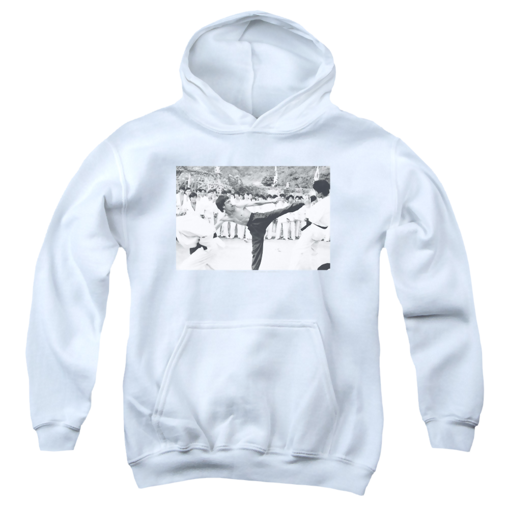 Bruce Lee Kick To The Head - Youth Hoodie (Ages 8-12)