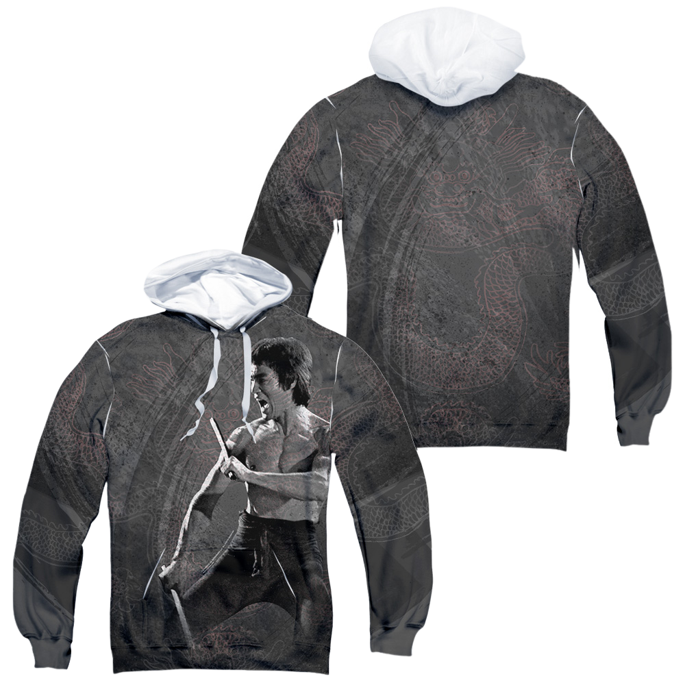Bruce Lee Dragon Print - All-Over Print Pullover Hoodie