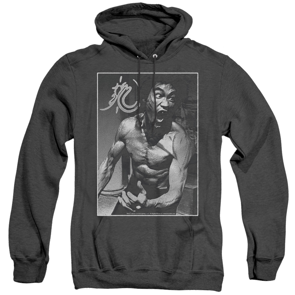 Bruce Lee Focused Rage - Heather Pullover Hoodie