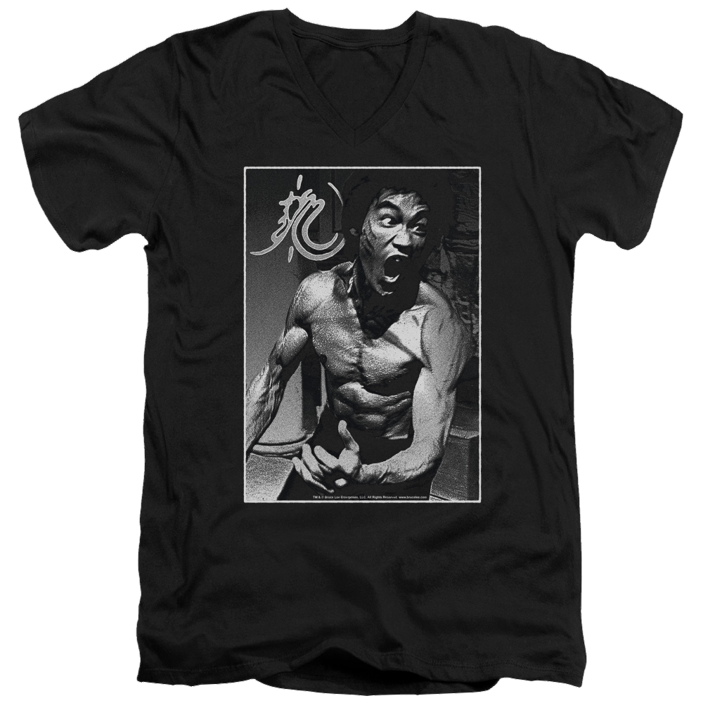 Bruce Lee Focused Rage - Men's V-Neck T-Shirt