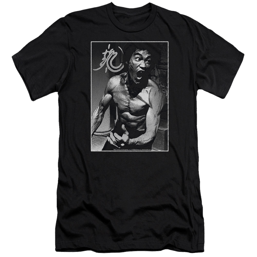Bruce Lee Focused Rage Premium Adult Slim Fit T-Shirt