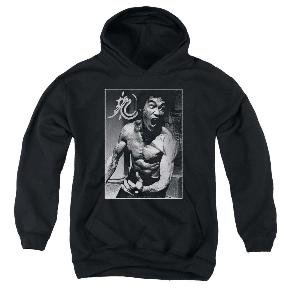 Bruce Lee Focused Rage - Youth Hoodie (Ages 8-12)