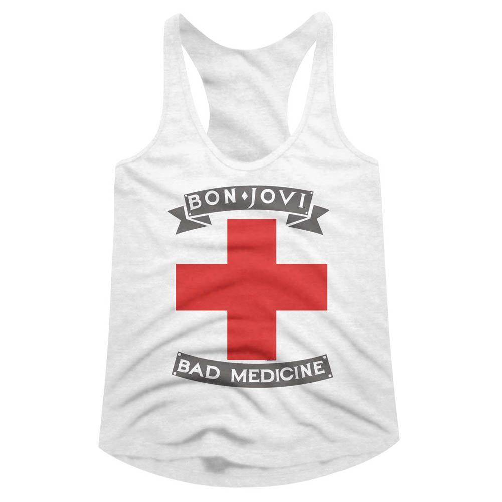 Bon Jovi Bad Medicine Official Ladies Racerback Shirt