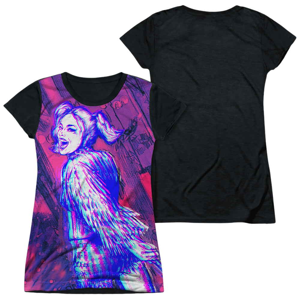 Birds of Prey Harleys Night Out - Juniors Black Back T-Shirt