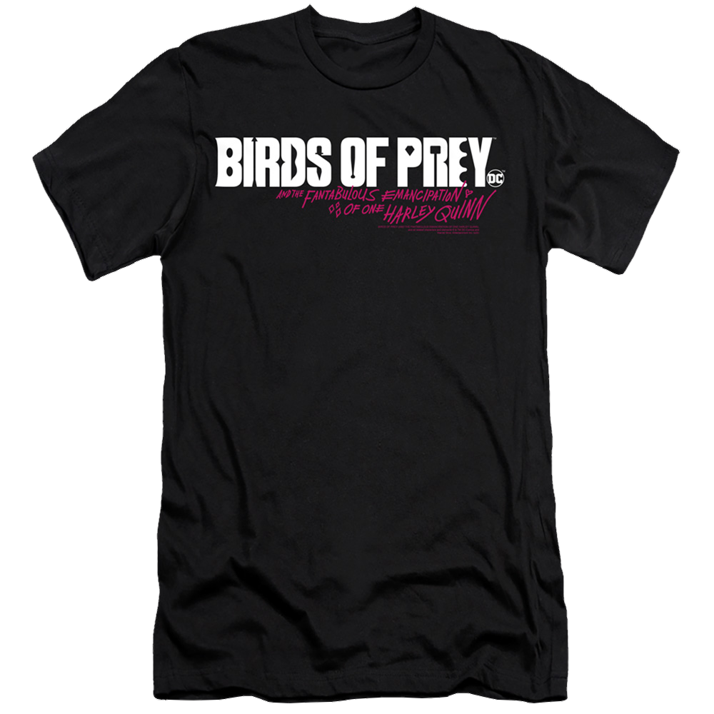 Birds of Prey Horizontal Logo - Men's Premium Slim Fit T-Shirt