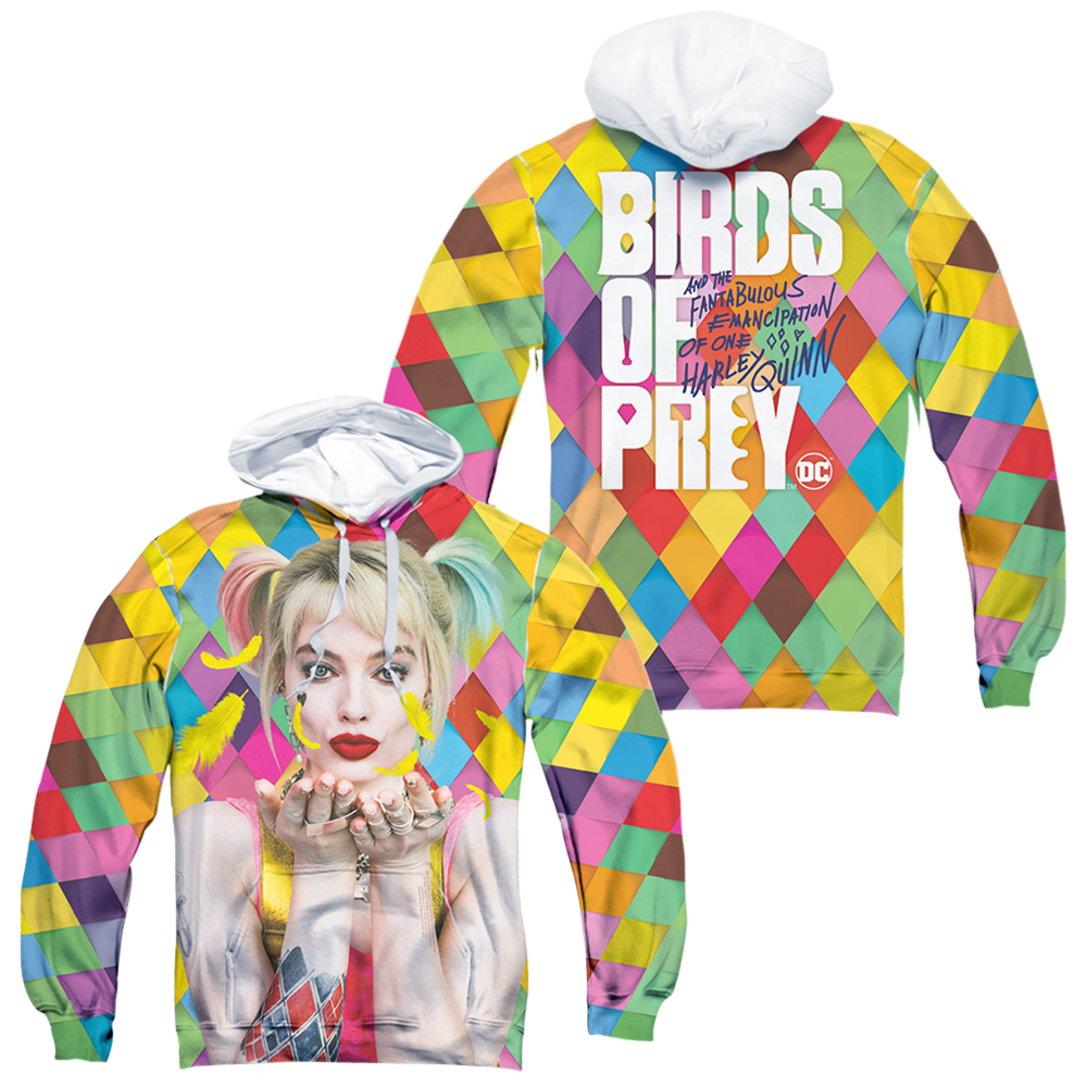 Birds of Prey Feathers (Front/Back Print) - All-Over Print Pullover Hoodie